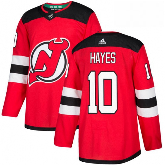 Mens Adidas New Jersey Devils 10 Jimmy Hayes Premier Red Home NHL Jersey