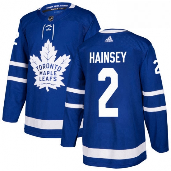 Mens Adidas Toronto Maple Leafs 2 Ron Hainsey Premier Royal Blue Home NHL Jersey