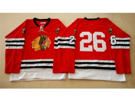 NHL Mitchell And Ness 1960-61 Chicago Blackhawks #26 Noname red Throwback jerseys