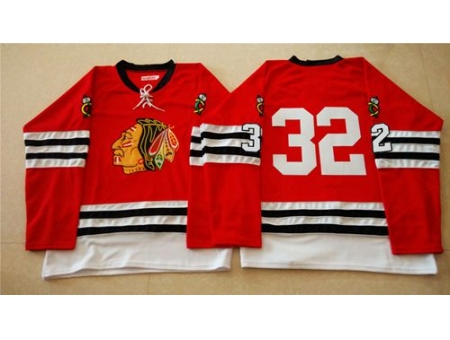 Chicago Blackhawks #32 Michal Rozsival Red Mitchell And Ness 196