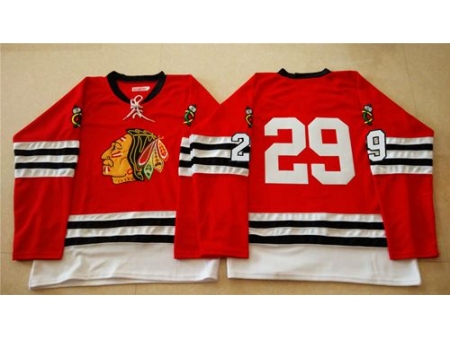 Chicago Blackhawks #29 Bryan Bickell Red Mitchell And Ness 1960-61 Stitched NHL Jersey