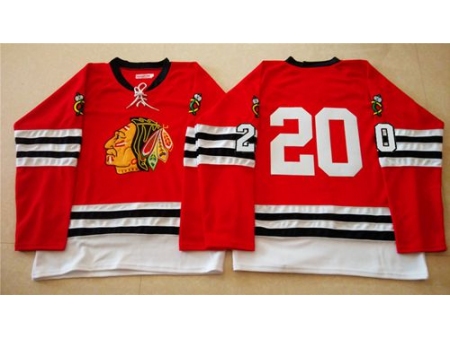 Chicago Blackhawks #20 Brandon Saad Red Mitchell And Ness 1960-61 Stitched NHL Jersey