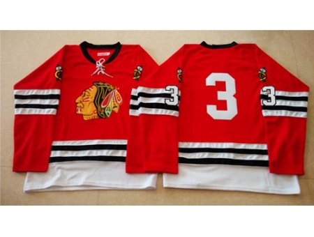 Chicago Blackhawks #3 Keith Magnuson Red Mitchell And Ness 1960-