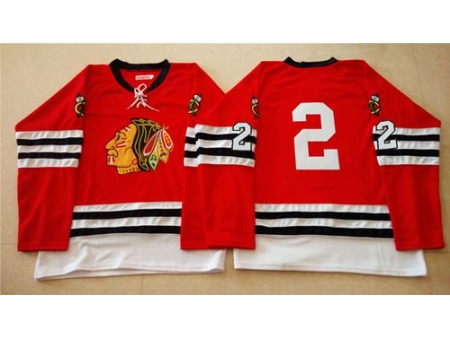 Chicago Blackhawks #2 Duncan Keith Red Mitchell And Ness 1960-61 Stitched NHL Jersey