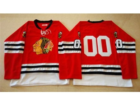 Chicago Blackhawks #00 Clark Griswold Red Mitchell And Ness 1960-61 Stitched NHL Jersey