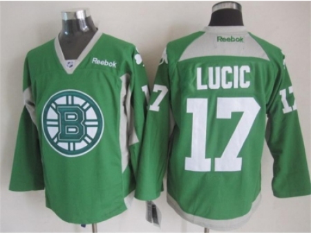 NHL Boston Bruins 17 Milan Lucic green jerseys