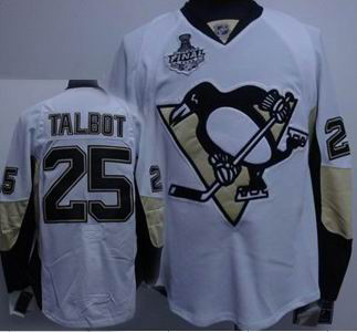 RBK hockey jerseys,Pittsburgh Penguins #25 TALBOT WHITE STANLEY CUP jerseys