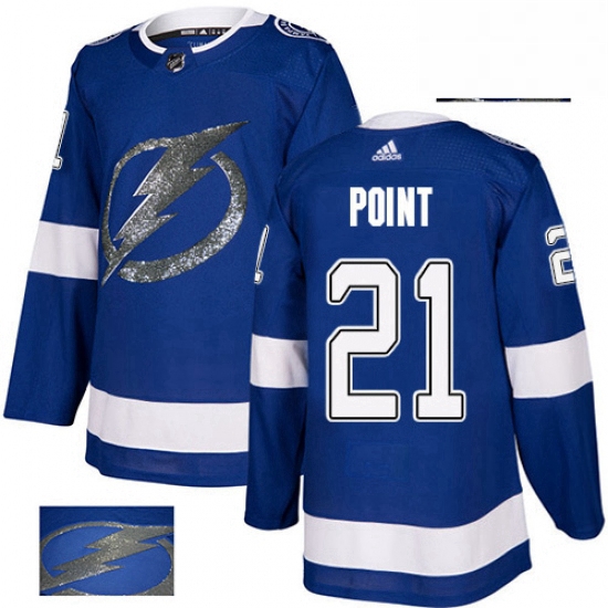 Mens Adidas Tampa Bay Lightning 21 Brayden Point Authentic Royal