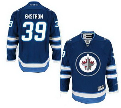 2012 new Winnipeg Jets #39 Tobias Enstrom Blue Jersey