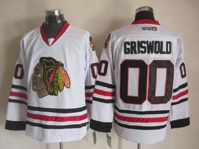 Chicago Blackhawks 00 GRISWOLD white jersey