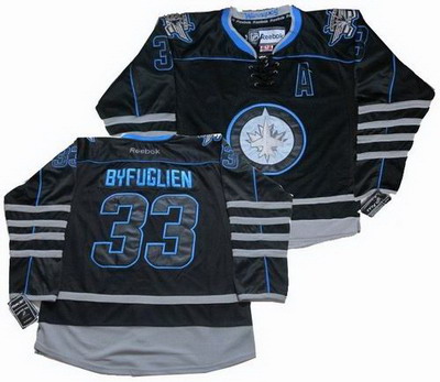 Winnipeg Jets 33 Dustin Byfuglien black ice jersey