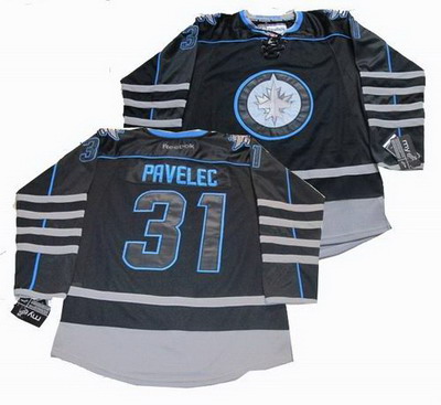 Winnipeg Jets #31 Ondrej Pavelec black ice Jersey