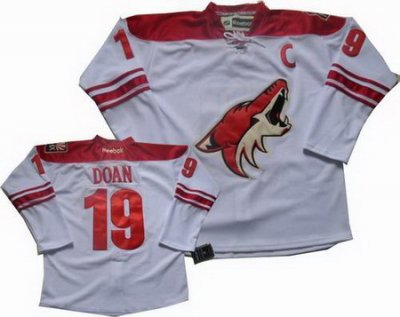 Phoenix Coyotes #19 Shane Doan white Jersey C patch