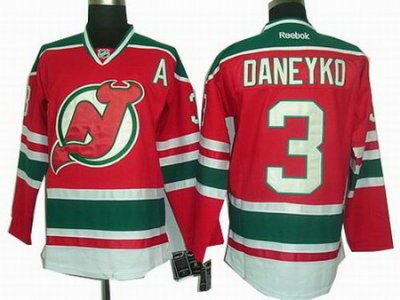 New Jersey Devils #3 Ken Daneyko Red Green 3rd jerseys A Patch