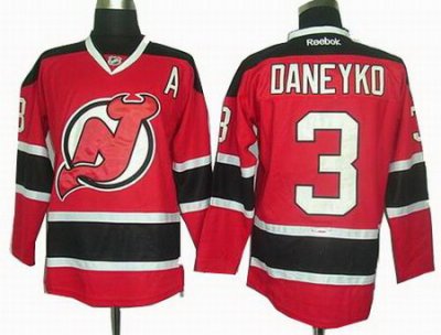 New Jersey Devils #3 Ken Daneyko Red jerseys A Patch