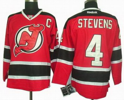 New Jersey Devils #4 Scott Stevens Red Jerseys C Patch