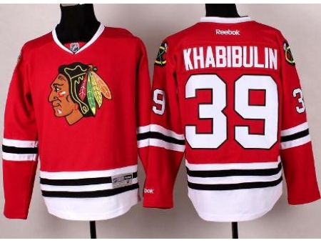 Chicago Blackhawks 39 Nikolai Khabibulin Red Hockey NHL Jerseys