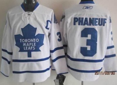 Toronto Maple Leafs 3 Dion Phaneuf White NHL Jerseys