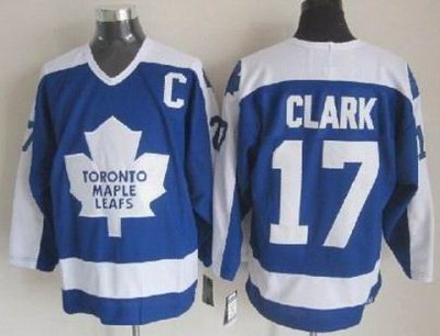 Toronto Maple Leafs #17 Wendel Clark 1978 CCM Vintage Throwback Blue NHL Jerseys