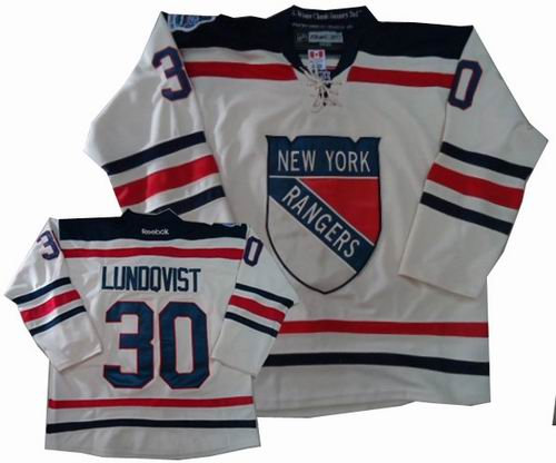 New York Rangers 30 Henrik Lundqvist 2012 winter classic jerseys cream