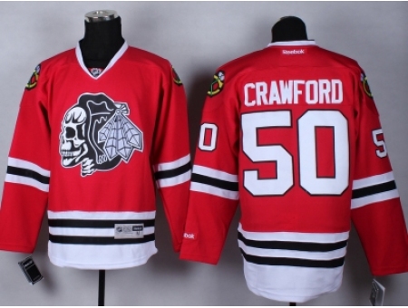 NHL Chicago Blackhawks #50 Corey Crawford Stitched red jerseys[2014 new]