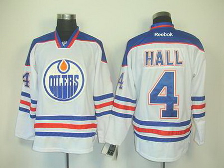 Youth Edmonton Oilers #4 Taylor Hall white Jerseys