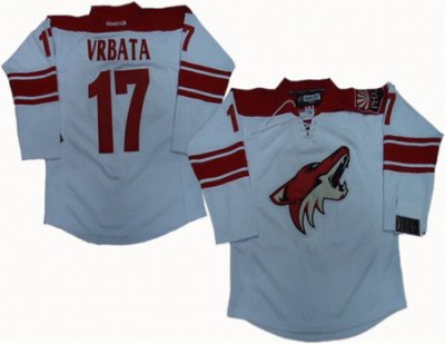 Phoenix Coyotes 17 Radim Vrbata white jerseys