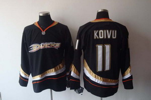 Anaheim Ducks 11 Saku Koivu Black Hockey Jersey