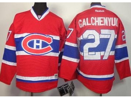 Kids Montreal Canadiens 27 Alex Galchenyuk Red NHL Jerseys