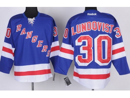 New York Rangers 30 Henrik Lundqvist Blue Jerseys