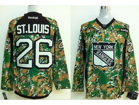 New York Rangers 26 Martin St. Louis Camo NHL Jerseys