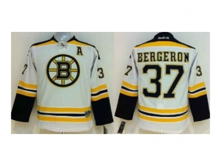 Youth nhl boston bruins #37 bergeron white[patch A]