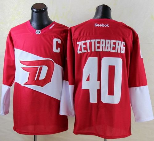 Red Wings #40 Henrik Zetterberg Red 2016 Stadium Series Stitched NHL Jersey