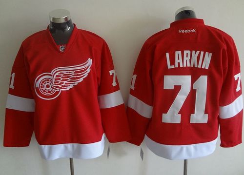 Red Wings #71 Dylan Larkin Red Stitched NHL Jersey