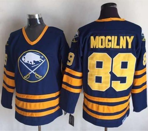 Sabres #89 Alexander Mogilny Navy Blue CCM Throwback Stitched NH