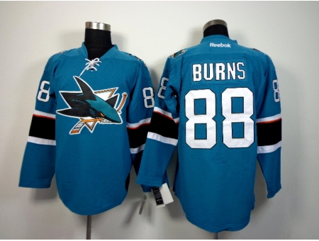 NHL San Jose Sharks #88 Burns 2015 Winter Classic Blue Jerseys