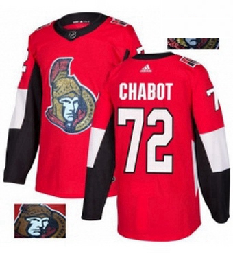 Mens Adidas Ottawa Senators 72 Thomas Chabot Authentic Red Fashi