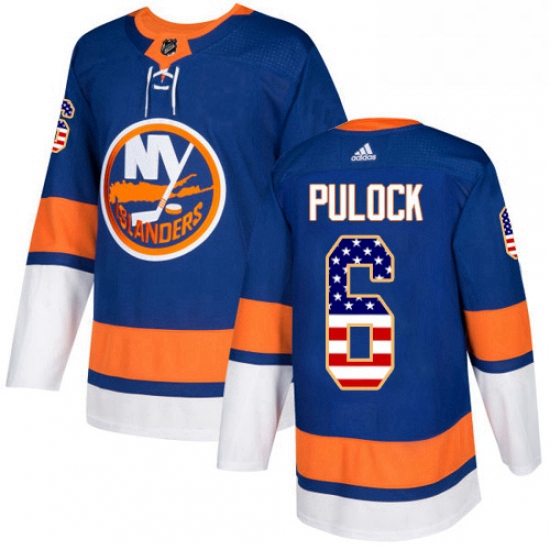 Mens Adidas New York Islanders 6 Ryan Pulock Authentic Royal Blu