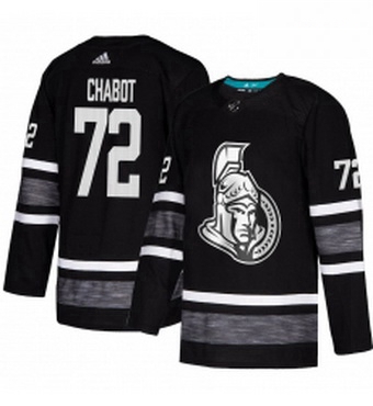 Mens Adidas Ottawa Senators 72 Thomas Chabot Black 2019 All Star Game Parley Authentic Stitched NHL 