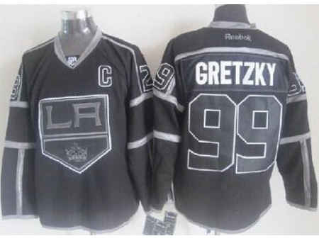 Los Angeles Kings 99 Wayne Gretzky Black ICE Fashion NHL Jerseys