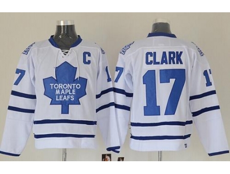 Toronto Maple Leafs #17 Wendel Clark White Stitched NHL Jersey