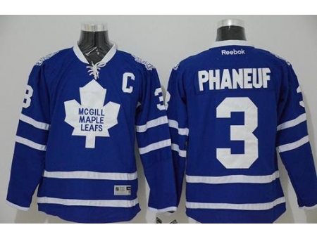 Toronto Maple Leafs #3 Dion Phaneuf Blue Stitched NHL Jersey