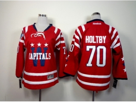 NHL Youth Washington Capitals #70 Braden Holtby Red Stitched Jerseys(2015 Winter Classic)