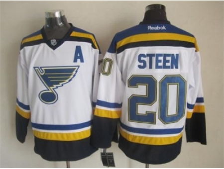 NHL St. Louis Blues #20 Alexander Steen blue-white jerseys