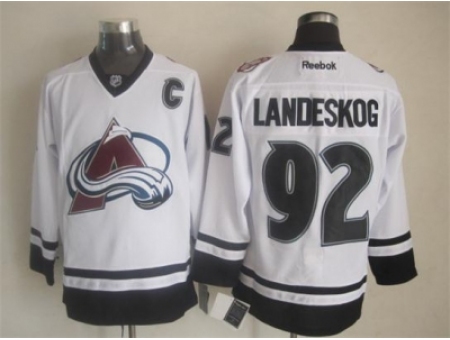 NHL Colorado Avalanche #92 Gabriel Landeskog white-black jerseys