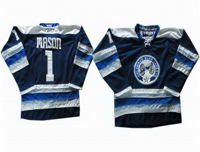 Columbus Blue Jackets #1 Steve Mason Blue 3RD Jerseys