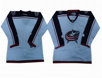 Columbus Blue Jackets blank white jerseys