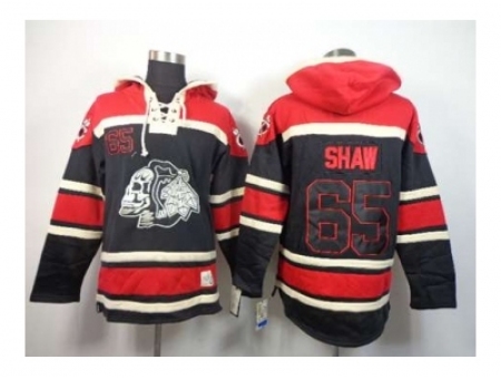 Chicago Blackhawks #65 Shaw red-black[pullover hooded sweatshirt][the skeleton head]