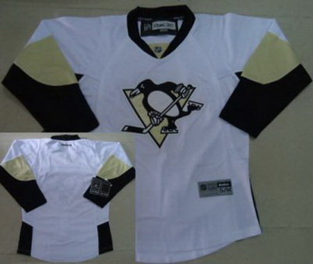 Kids Pittsburgh Penguins Blank White NHL Jerseys