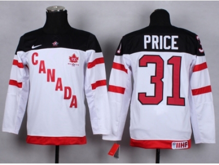 Youth nhl team canada #31 price white jerseys[100 th]